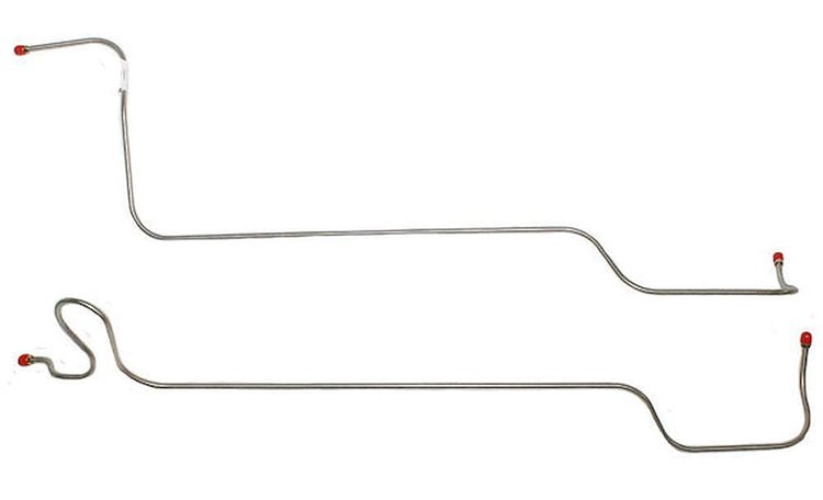 Transmission Oil Cooler Lines for 1968-1969 Chevrolet Nova w/TH350/400 Trans. - 12 in. Port Spacing [Stainless Steel]