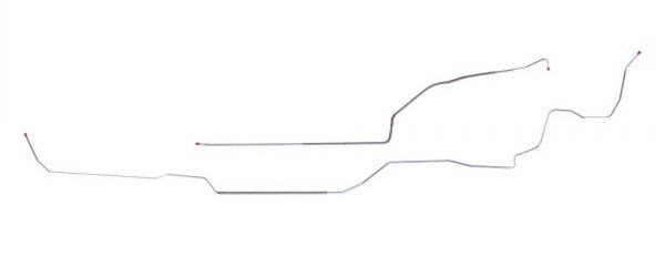 Main Front-to-Rear Fuel Line for 1970-1972 Oldsmobile Cutlass, 442 w/Hardtop [3/8 in. O.D., Stainless Steel]