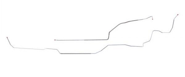 Main Front-to-Rear Fuel Line for 1970-1972 Oldsmobile Cutlass, 442 w/Convertible [3/8 in. O.D., Stainless Steel]