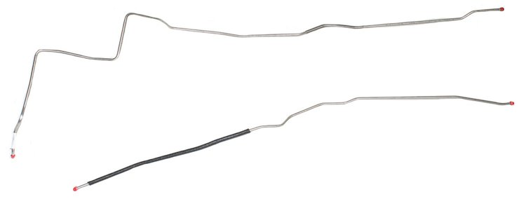 Main Front-to-Rear Fuel Line for 1970-1972 Buick Skylark, GS w/Convertible [3/8 in. O.D., Stainless Steel]