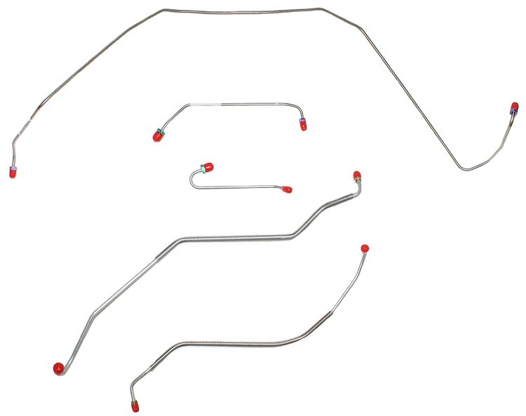 Front Brake Line Set for 1967 Buick Skylark, GS with Power Disc/7/16 in. port [4-PC, Stainless Steel]