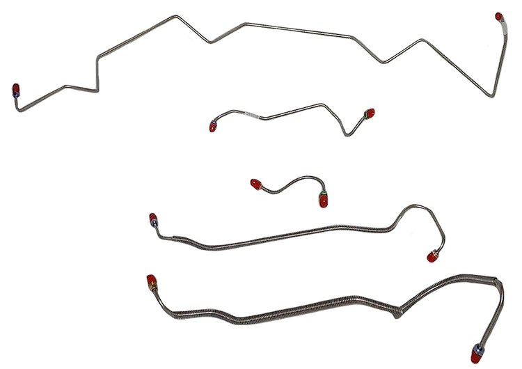 Front Brake Line Set for 1968 Pontiac Lemans with Manual Disc [4-PC, Stainless Steel]