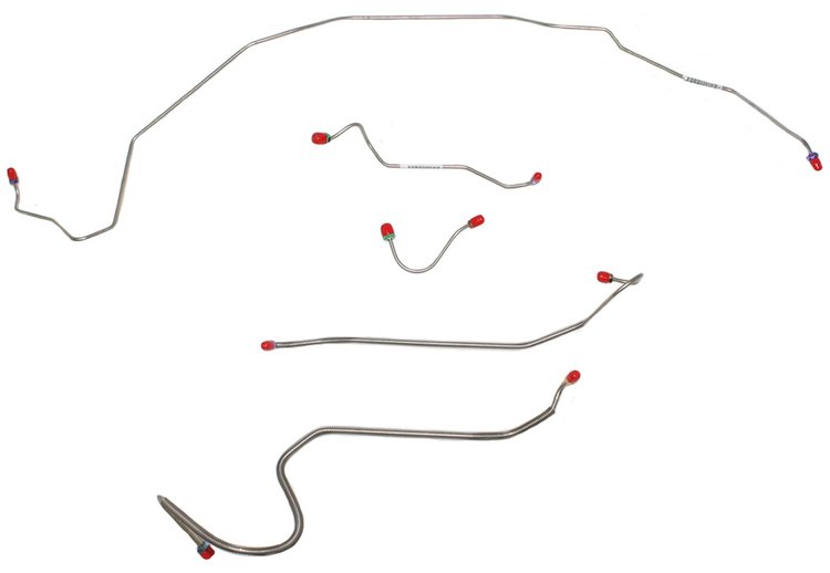 Front Brake Line Set for Select 1968-1969 GM Models with Power Disc [5-PC, Stainless Steel]