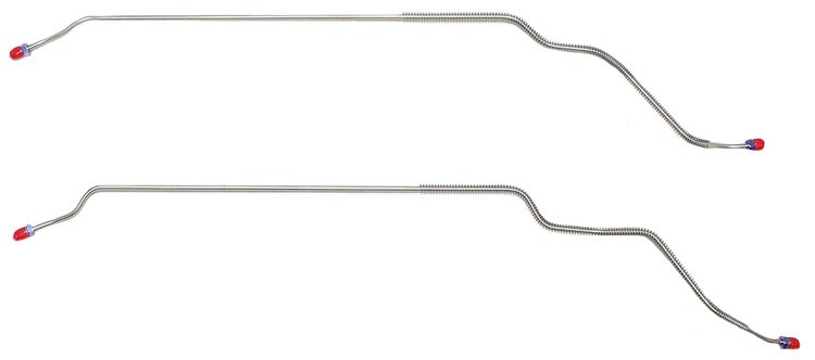 Rear Axle Brake Line Set for 1968-1972 Pontiac GTO, Lemans, Tempest  [2-PC, Stainless Steel]