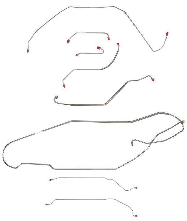 Complete Brake Line Set for 1967 Buick Skylark, GS w/Hardtop/Power Disc/3/8 in. Port [Stainless Steel]