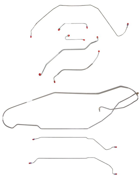 Complete Brake Line Set for 1967 Buick Skylark, GS w/Hardtop/Power Disc/7/16 in. Port [Stainless Steel]