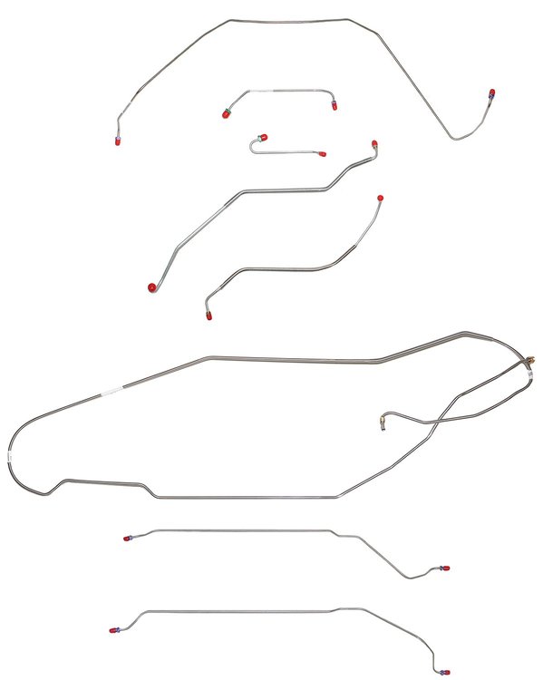 Complete Brake Line Set for 1967 Buick Skylark, GS w/Convertible/Power Disc/7/16 in. Port [Stainless Steel]
