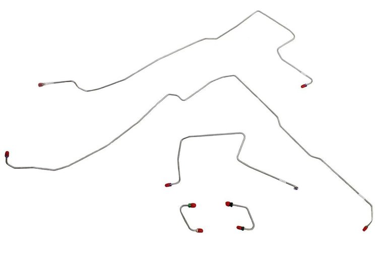 Front Brake Line Kit for 1997-2006 Jeep Wrangler TJ [Non-ABS, Stainless]