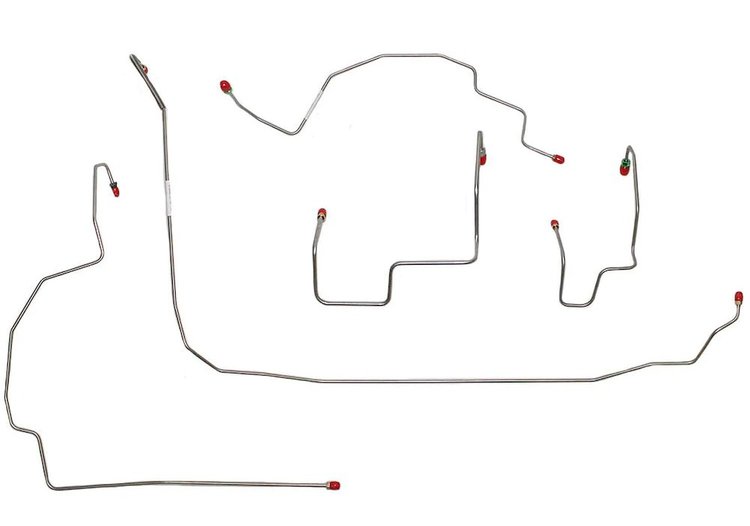 Front Brake Line Kit for 2007-2011 Jeep Wrangler JK [Stainless]