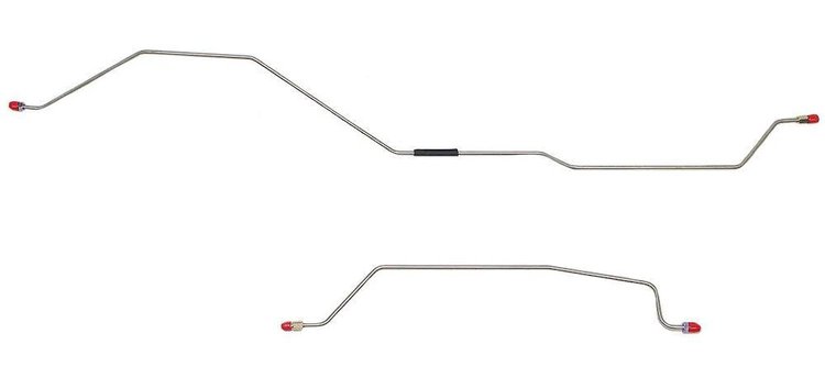 Rear Axle Brake Line Kit for 1997-2006 Jeep Wrangler TJ [Drum, Dana 44, Stainless]