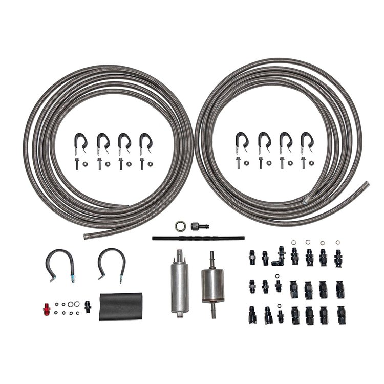 Universal EFI Fuel System Plumbing Kit [Braided Stainless]
