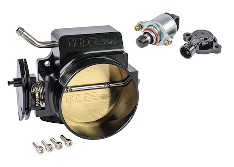 LS Throttle Body with Idle Air Control Motor and Throttle Position Sensor [102 mm, Billet Aluminum]