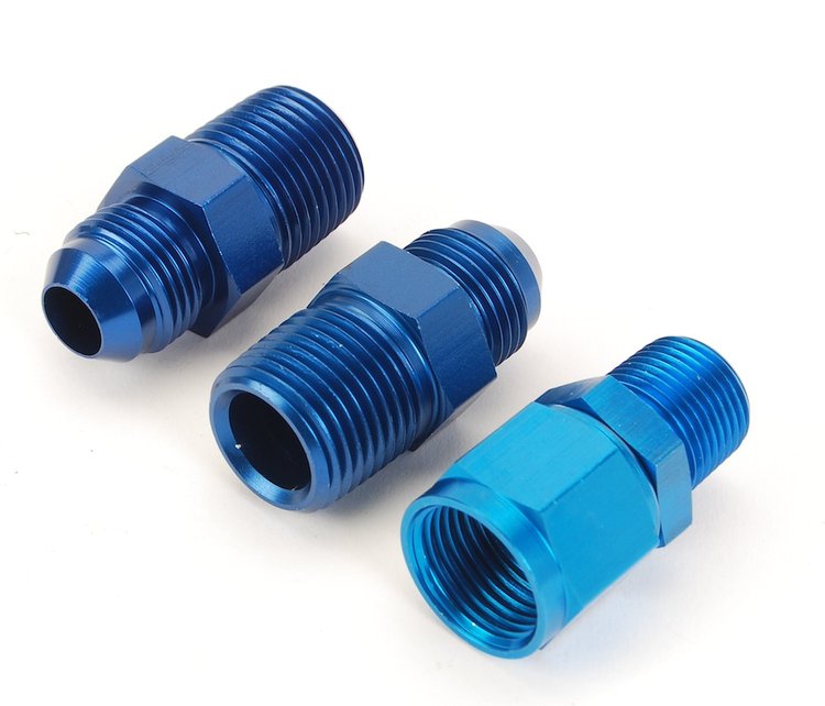 Fuel Filter Fitting Kit 2 x 1/2" NPT Port x -8AN Hose