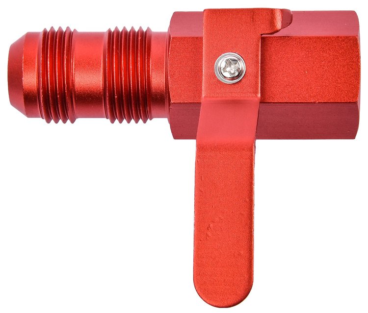 Shut-Off Valve [1/2 in. Female NPT Inlet to -10 AN Bulkhead Outlet]