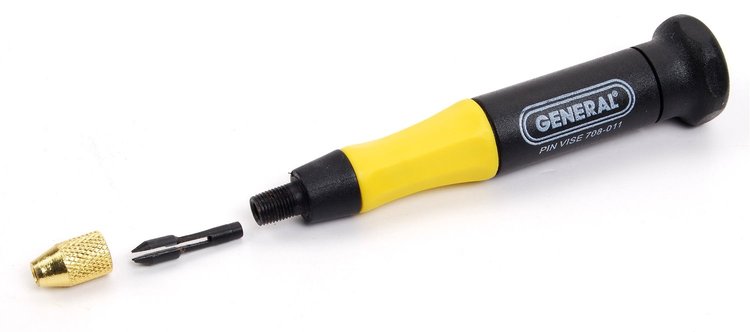 Small Drill Handle/Pin Vise For use with drill bit sizes #61 to #80
