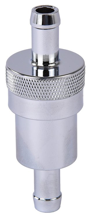 2-Piece Inline Fuel Filter [Chrome]