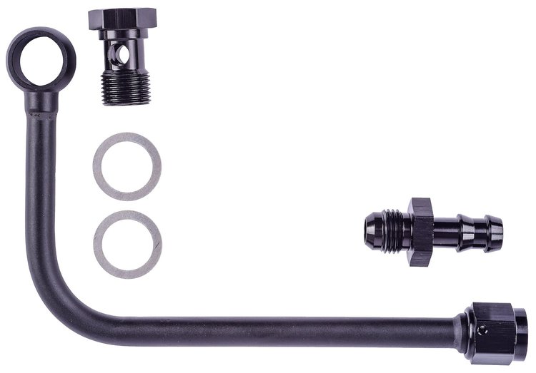 Single Feed Fuel Line for Edelbrock/Carter AFB Single Feed Carbs [Aluminum, Black]