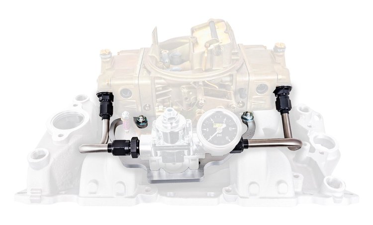 Regulator Mount with Hard Line Kit For 4150-Style Carburetors