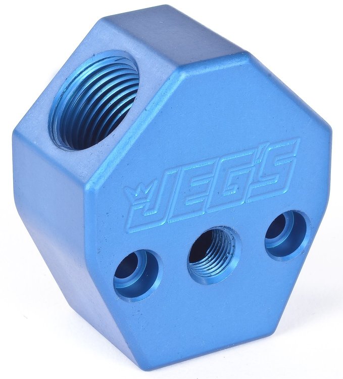 Billet Aluminum Y-Block Blue Anodized