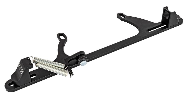 Bandit Series EFI Throttle Cable Bracket with Return Springs for GM-Style Cable [Black Anodized Finish]
