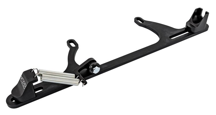 Bandit Series EFI Throttle Cable Bracket with Return Springs for Ford-Style Cable [Black Anodized Finish]