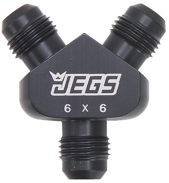 AN Y-Fitting [-6 AN Male x Dual -6 AN Male, Black]