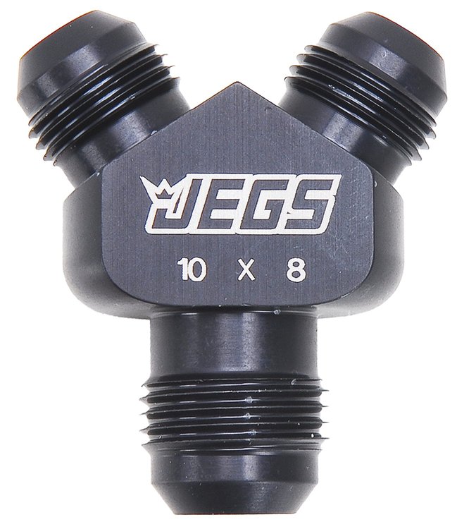 AN Y-Fitting [-10 AN Male x Dual -8 AN Male, Black]