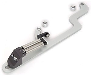 Clear Anodized Return Spring Bracket With Black Anodized Anchor