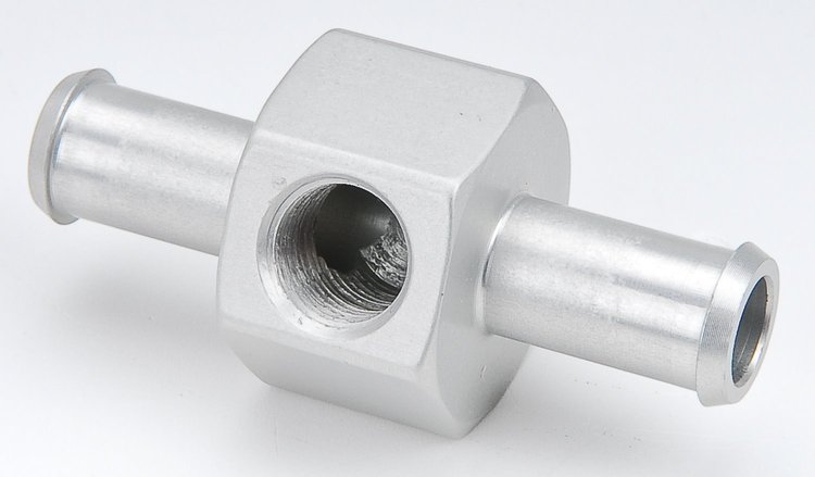 Fuel Pressure Gauge Fitting 3/8 in. Barb End for Neoprene Hose
