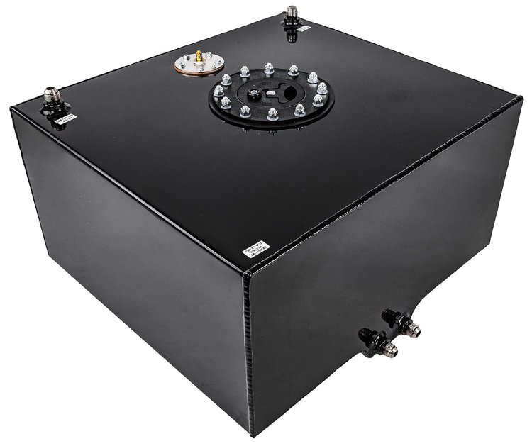 15-Gallon Aluminum Fuel Cell [18 in. L x 20 in. W x 10 in. H, Black]