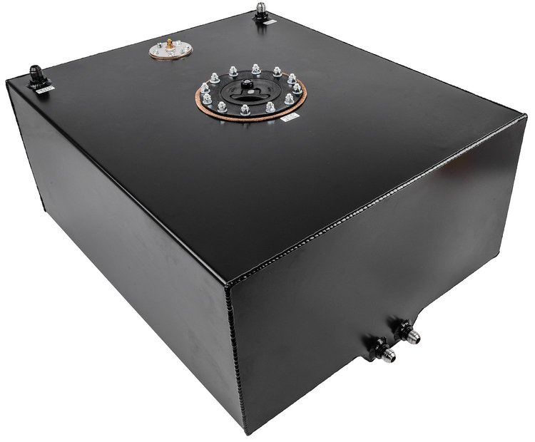 20 Gallon Fuel Cell with Sending Unit [Black Powder-Coated FInish]