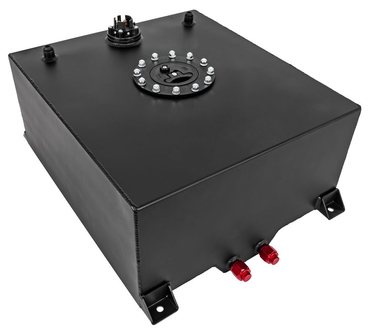 15-Gallon Fuel Cell with Sending Unit [Black Powder-Coated Finish]