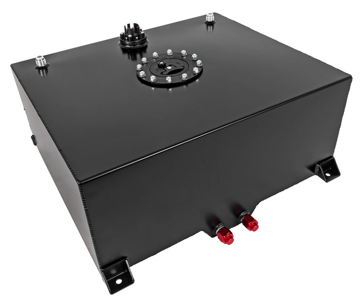 20-Gallon Fuel Cell with Sending Unit [Black Powder-Coated Finish]
