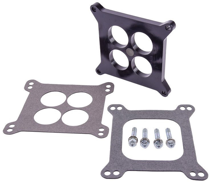 Phenolic Carburetor Spacer with 4150/4160 Holley Bolt Pattern [1/2 in. Tall 4-Hole Plenum]