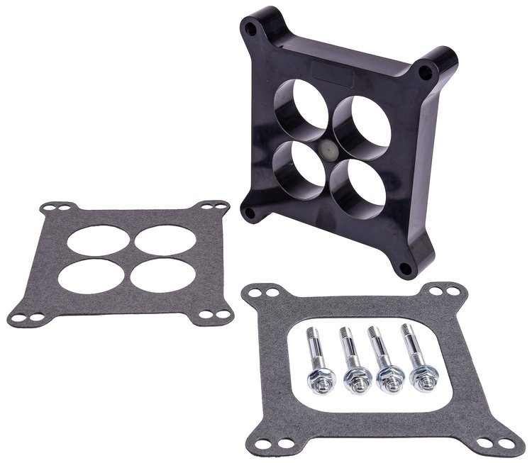 Phenolic Carburetor Spacer with 4150/4160 Holley Bolt Pattern [1 in. Tall 4-Hole Plenum]