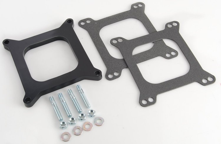 Phenolic Carburetor Spacer with 4150/4160 Holley Bolt Pattern [1/2 in. Tall Open Plenum]