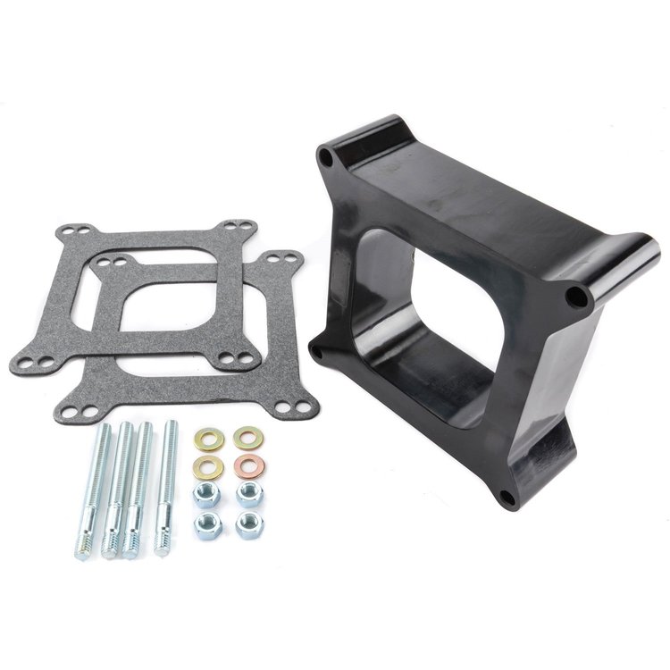 Phenolic Carburetor Spacer with 4150/4160 Holley Bolt Pattern [2 in. Tall Open Plenum]