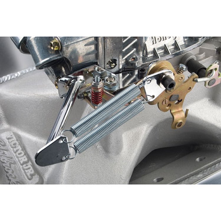 Chrome Throttle Return Spring Kit Fits 2-barrel/4-barrel Holley Carbs