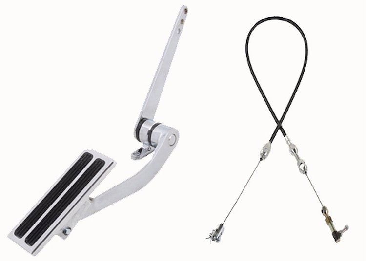 Gas Pedal Assembly Kit with Universal 24 in. Throttle Cable [Black Sleeve]