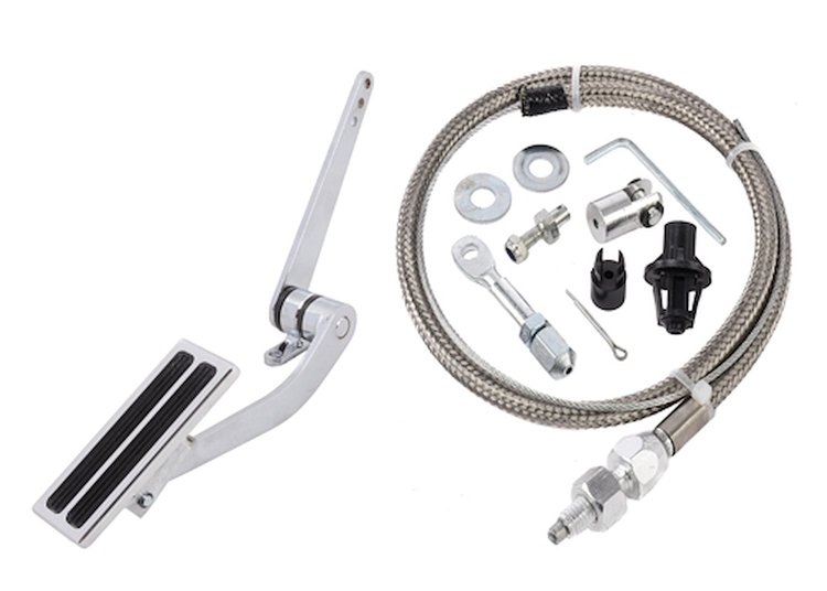 Gas Pedal Assembly Kit with Adjustable 24 in. Throttle Cable