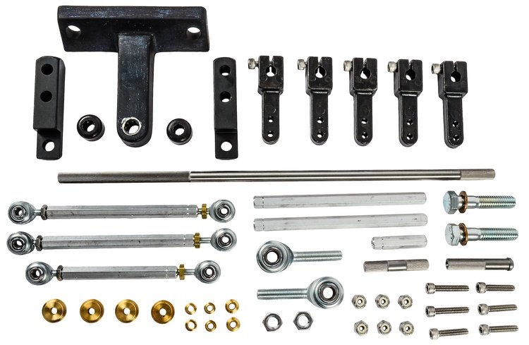 Tunnel Ram Linkage Kit For 2 x 4 Barrel Carbs