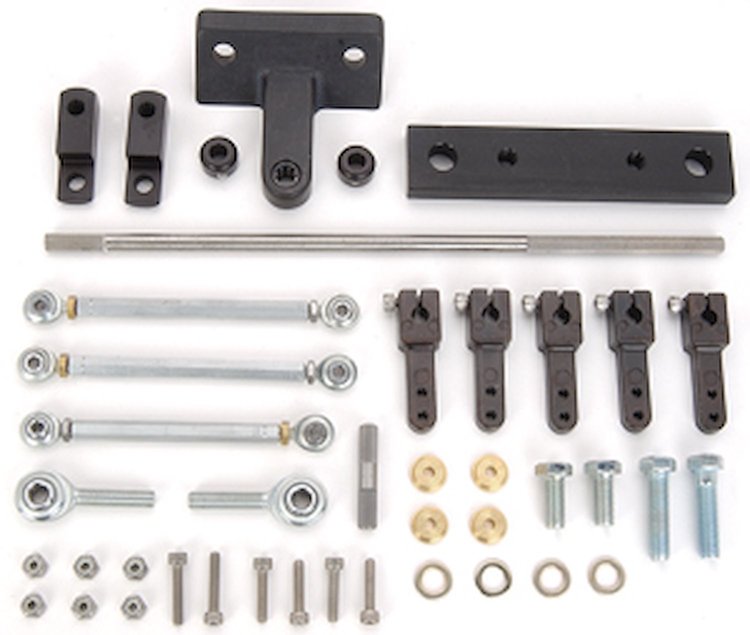 Tunnel Ram Linkage Kit For 2 x 4 Barrel Carbs