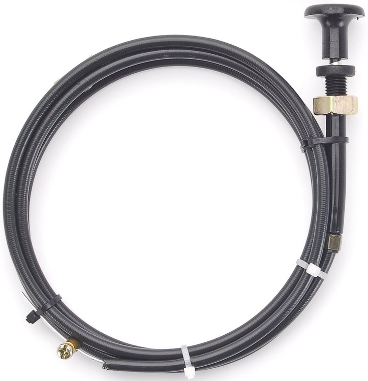 Foot Hand Choke Cable w/ 1 Inch OD Knob [6ft. Length]