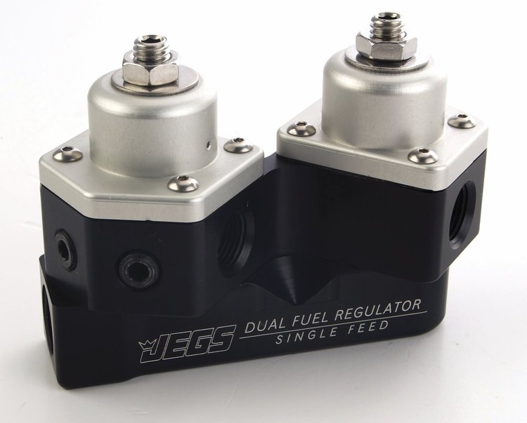 Dual Fuel Pressure Regulator Height: 3.75", Width: 5", Depth: 2.5"