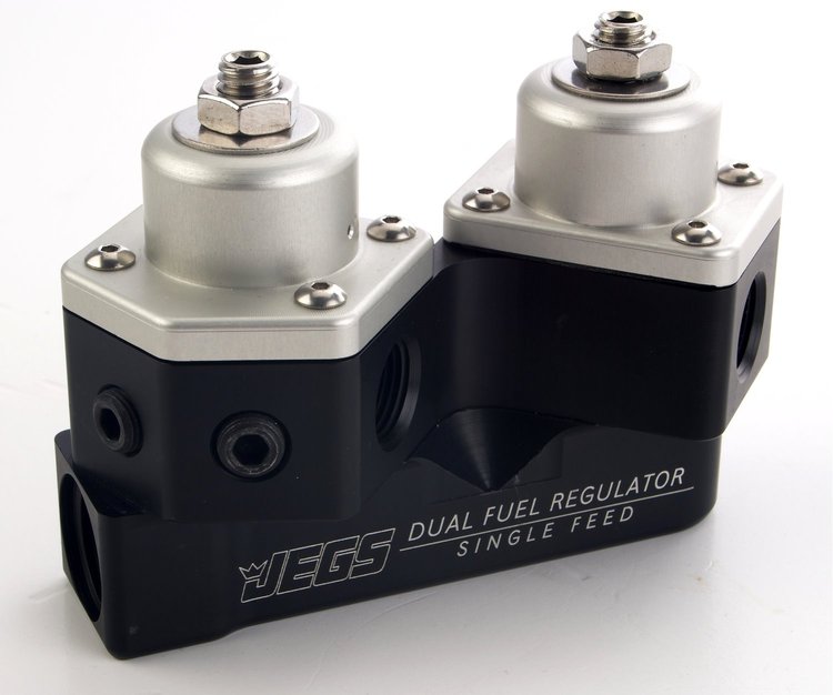 Dual Fuel Pressure Regulator Height: 3.75", Width: 5", Depth: 2.5"