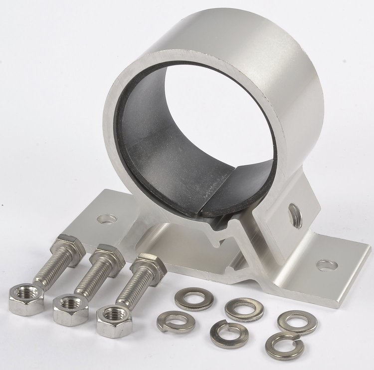 Billet Aluminum Fuel Pump Bracket [Clear Anodized]