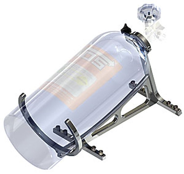 Single Bottle Bracket Polished