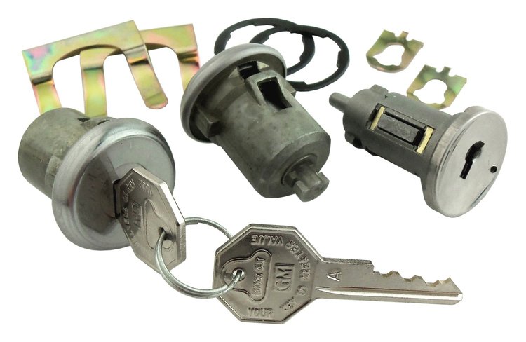 Ignition & Door Lock Set Fits Select 1966-1968 GM Models [Original Octagon Keys]
