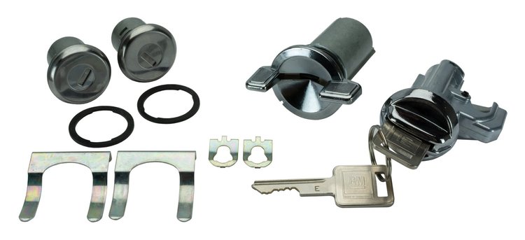Ignition, Door & Glovebox Lock Set for 1969 Chevrolet Chevelle, El Camino [Square Style GM Keys]