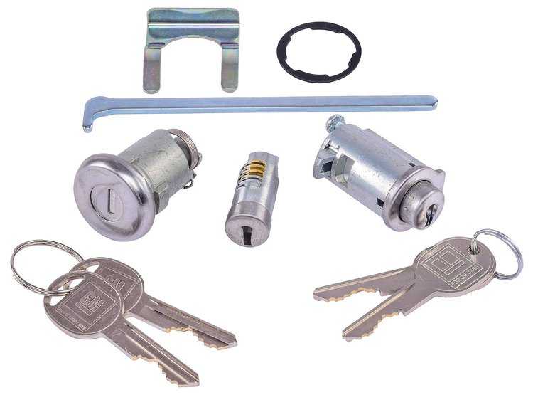 Trunk, Glovebox & Console Lock Set for 1967 Chevrolet Chevelle [Oval Style GM Keys]